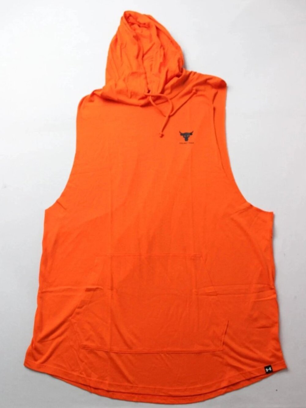 Under Armour Men’s Tall Project Rock Sleeveless Hoodie CA4 Team Orange Size 3XLT